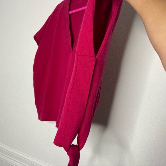 Fabiana Filippi Hot Pink Cashmere Wool & Silk Sleeveless Sweater Top Size M - Picture 7 of 7
